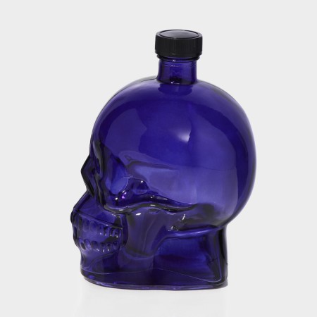 Glass bottle "Skull", 0.77 l, color purple color-2