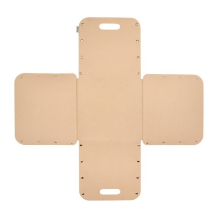 QWERTY basket for storage, from felt, 27 l, beige color-2