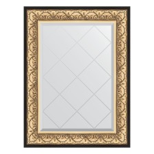 Mirror with engraving in the baguette frame, Baroque gold 106 mm, 70x92 cm