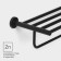 Shelf for the bathroom stalls Stölz Loft Basic, with a holder for towels, color black