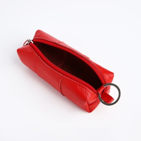 Key of zipper, length 12.5 cm, ring, red color-1