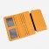 Women's wallet on the button, yellow color