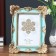 Photo frame Polystone 10x15 cm "Golden corners" turquoise 20.5x16x2 cm