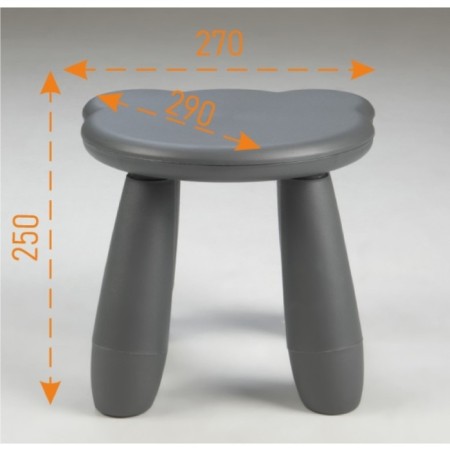 Children's stool "Bear", Gray-1