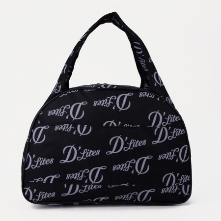 Road bag with a zipper, a suitcase holder, black color-1