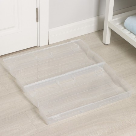 Box for storing shoes "Renome", 61 × 34 × 13 cm, transparent color-3
