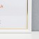 Photo frame plastic 25x35 cm, white with gold (plastic screen)