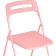 Fold plastic stool, metal/plastic, pink/pink 43x46x81 cm