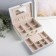 Casket to the leatherette for jewelry "Case. Texture" white 24x17.5x9.5 cm