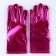 Carnival accessory- gloves, fuchsia metallic, artificial leather