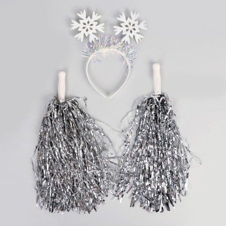 New Year's carnival set "Snowflake 6" (rim+ pompons), for the New Year-1