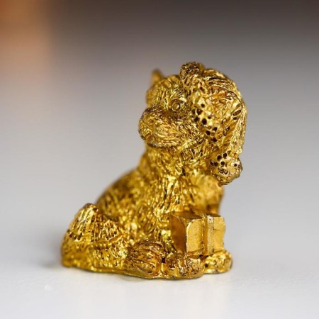 Souvenir Polystone "Golden Tigerok in the cap/scarf" mix 2.8x1.8x1.8 cm-2