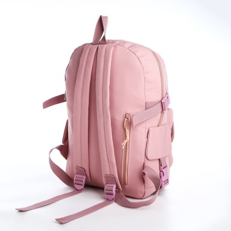 Backpack, lightning department, 2 outer pockets, 2 side pockets, pink color-1