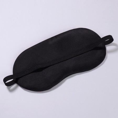 Mask for sleeping with gel liner "Morning", 19 × 10 cm, elastic band is single, black color-4