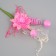 A set of decorative bouquets (12 pcs) "Chrysanthemum" with brilliance, 5x9 cm, pink