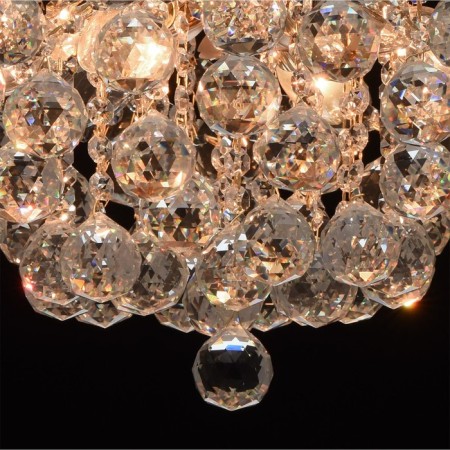 Pearl chandelier 6x60W E14 gold-10