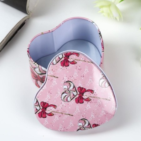 Casket Metal Heart "Lollipop" 4x7x7 cm-1