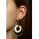 Earrings Assorted "deja vu", white color in gold
