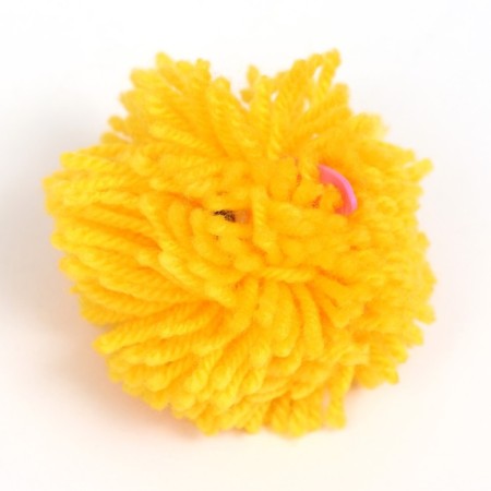 Cat toy "Fluffy animal" 5 cm, mix of flowers-1