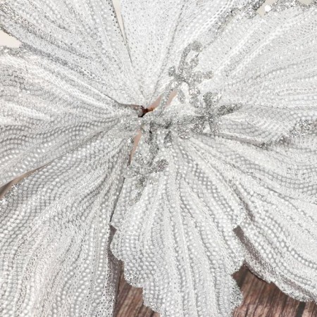 Decor "Cold Flower" 27x20 cm, silver dark edges-1