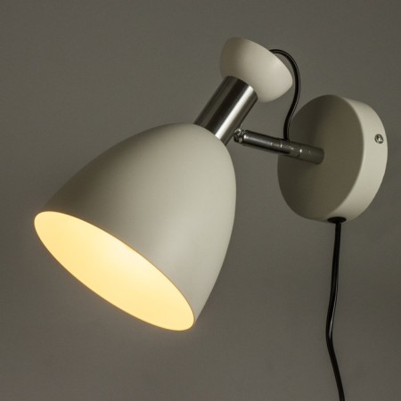 Sconces with a switch on the wire "Claudia" E27 40W white 28x15x20cm-3