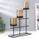 Summary Metal, glass for 3 candles "Etna" D-5 cm, black 7.5x23x31 cm