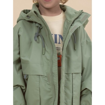 Windbreaker for boys, height 140 cm, green color-11