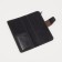 Male purse on a button, for bills, for cards, for coins, black color
