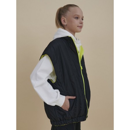 Vest for girls, height 110 cm, lime color-13