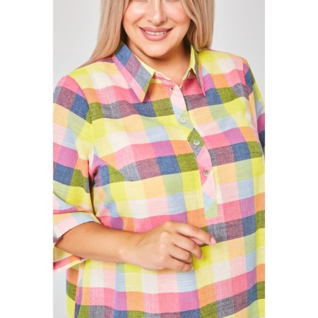 Women's dress, size 58, yellow color-3