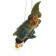 Baba - Yaga in rags, with a broom, hanging, mix