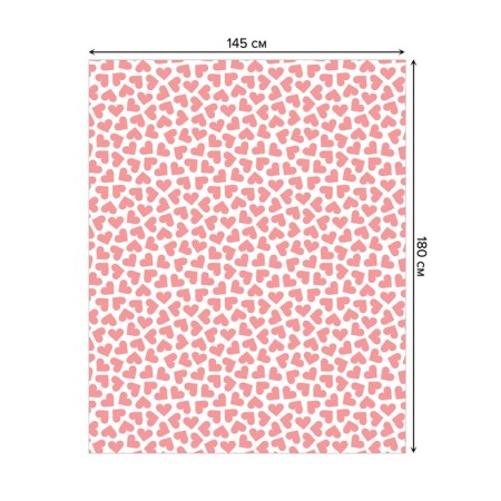 Pink Heart tablecloth, rectangular, Saten, size 145x180 cm-1