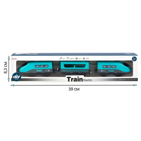 Toy train "My city", 3 items, on batteries, turquoise-8