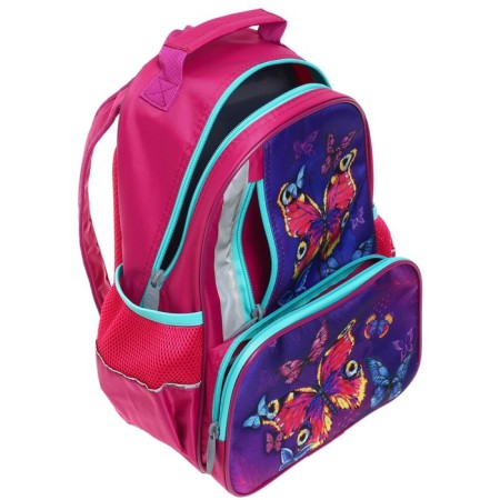 School backpack, 37 x 26 x 13 cm, ergonomic back, calligrata ORT "Butterflies"-12