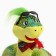 Soft toy "Snake", in dark glasses, 15 cm, green color
