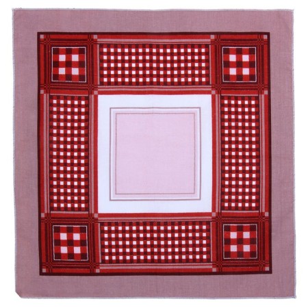 Men's handkerchiefs "Ethel" size 30x30 cm, (set 12 pcs,) brown color, MIX drawing-7