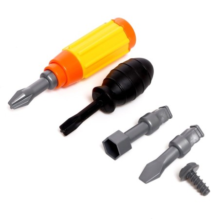The designer of the screw "Tractor with 2 trailers", with a screwdriver, and accessories-4