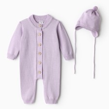 Combine Children's Knitted Minaku, height 62-68, lavender color