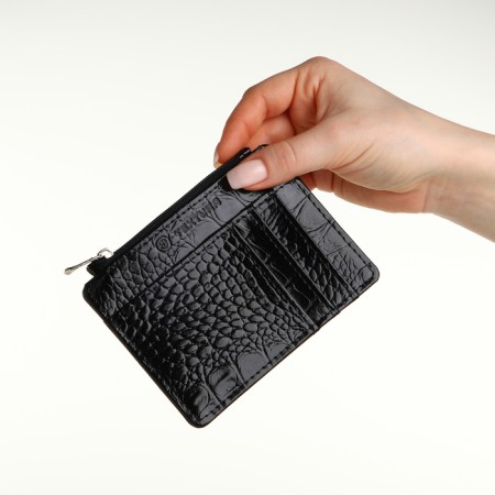 Busmel on leather, Textura, 8 cards, black color-1
