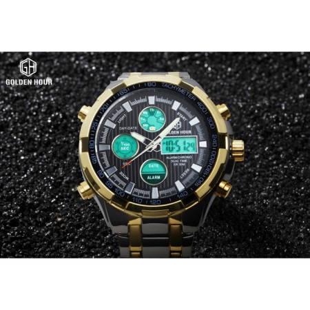 Electronic watch watches, D-3.7 cm, with an alarm clock, calendar, backlight, 1 atm-4