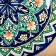 Plate of the Rishtan ceramics "Kalam", 23 cm, blue