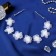 Hair accessory "Push Flowers" beads, 23 cm, white