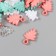 Decor for creativity "Leaves. Mint, peach, white and transparent" NR 20 g 2.2x1.4x0.4 cm