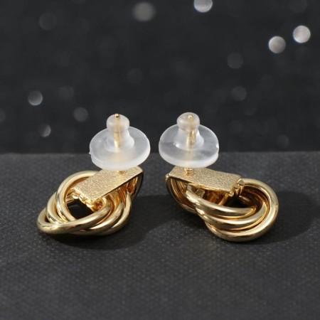 Earrings Metal "Knot" Nadezhda, Color Gold-2