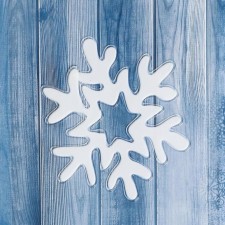 Snowel Snowflake sticker 10.5x12 cm, white