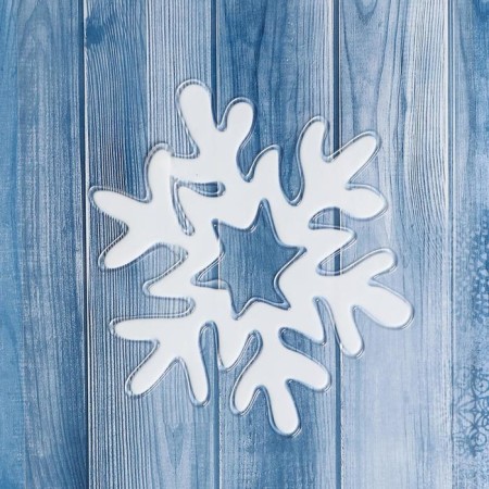 Snowel Snowflake sticker 10.5x12 cm, white