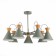Ceiling EVOLUCE lamp. Sle125112-07. Modica. 7x40 watts, E14, 75x75x45 cm, gray color, golden