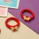 Hair gum "Fairy" (set 2 pcs) Dragonfly, 4 cm, red