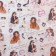 Glossy packaging paper "happiness and love", bilateral, 0.49 x 0.7 m