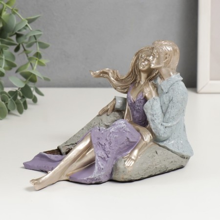 Souvenir Polystone "A couple of lovers" 12x11x17 cm-3